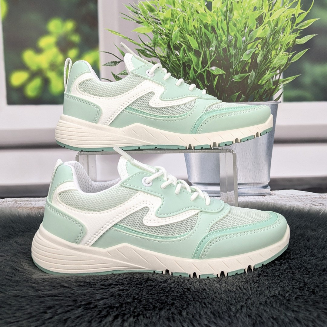 Кросівки жіночі Paolla м'ятні еко-шкіра з сіткою 4864, фото 1