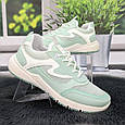 Кросівки жіночі Paolla м'ятні еко-шкіра з сіткою 4864, фото 3