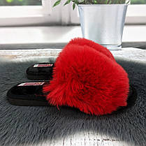 Тапочки жіночі хутряні Fangre червоні 8013, фото 2