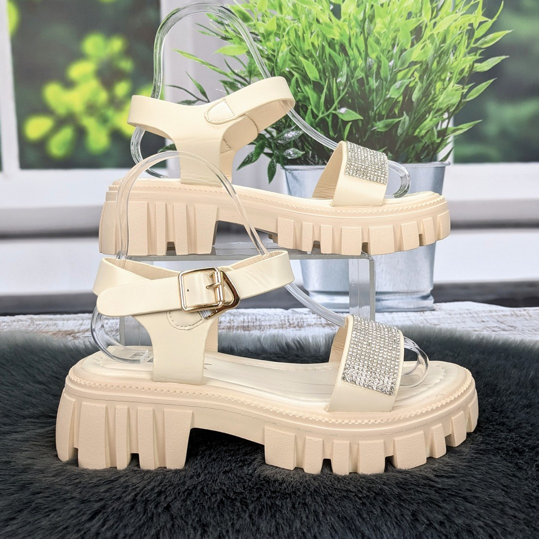 Босоніжки жіночі FDEK бежеві на платформі 4930, фото 1