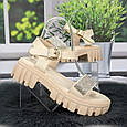Босоніжки жіночі FDEK бежеві на платформі 4930, фото 3
