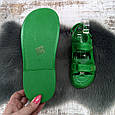 Босоніжки жіночі Veagia зелені еко-шкіра на липучках 8010, фото 7