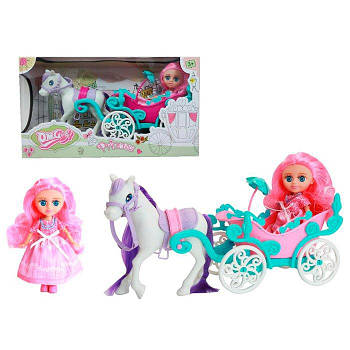 Дитяча іграшка карета з конем і лялькою RR015 G-Rich