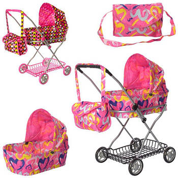 Коляска для куклы лежачая 9325 G-Rich