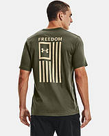 Мужская футболка Under Armour New Freedom Flag Marine Od Green/Desert Sand, Размер L, фото 6
