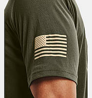 Мужская футболка Under Armour New Freedom Flag Marine Od Green/Desert Sand, Размер L, фото 7