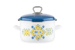 Каструля емальована Biol 200мм x 3.1л вишиванка (CE20V1)