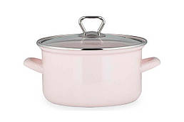 Каструля емальована Biol 240мм x 5.6л рожева (CE24P)