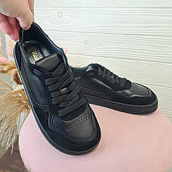 Кеди жіночі комбіновані, barefoot. Колір чорний