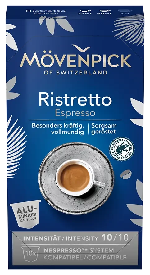 Nespresso капсули Movenpick Ristretto espresso в капсулах Неспресо міцна кава