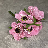 Мак дикий, колір рожевий, арт 018570, 1 букет- 6 шт, Рожевий