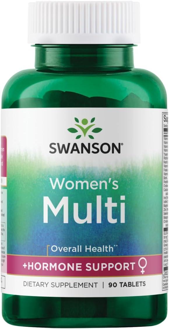 Вітаміни для жінок Swanson Women's Multivitamins Plus Hormone Support 90 таб.