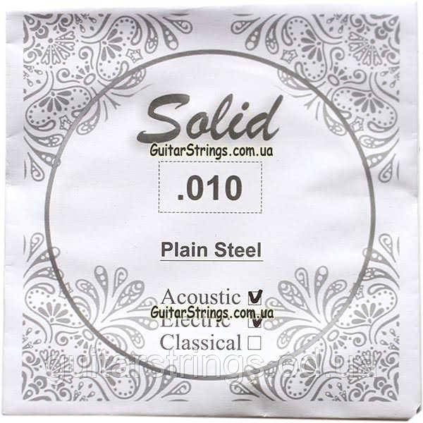 Струна Solid N1010 0.10 для гітари E (акустика/електро)