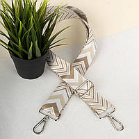 Ремінь для сумки текстильний 38 мм 5551 silver бежевий