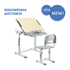 Парта і стілець-трансформери FunDesk Sollo Grey