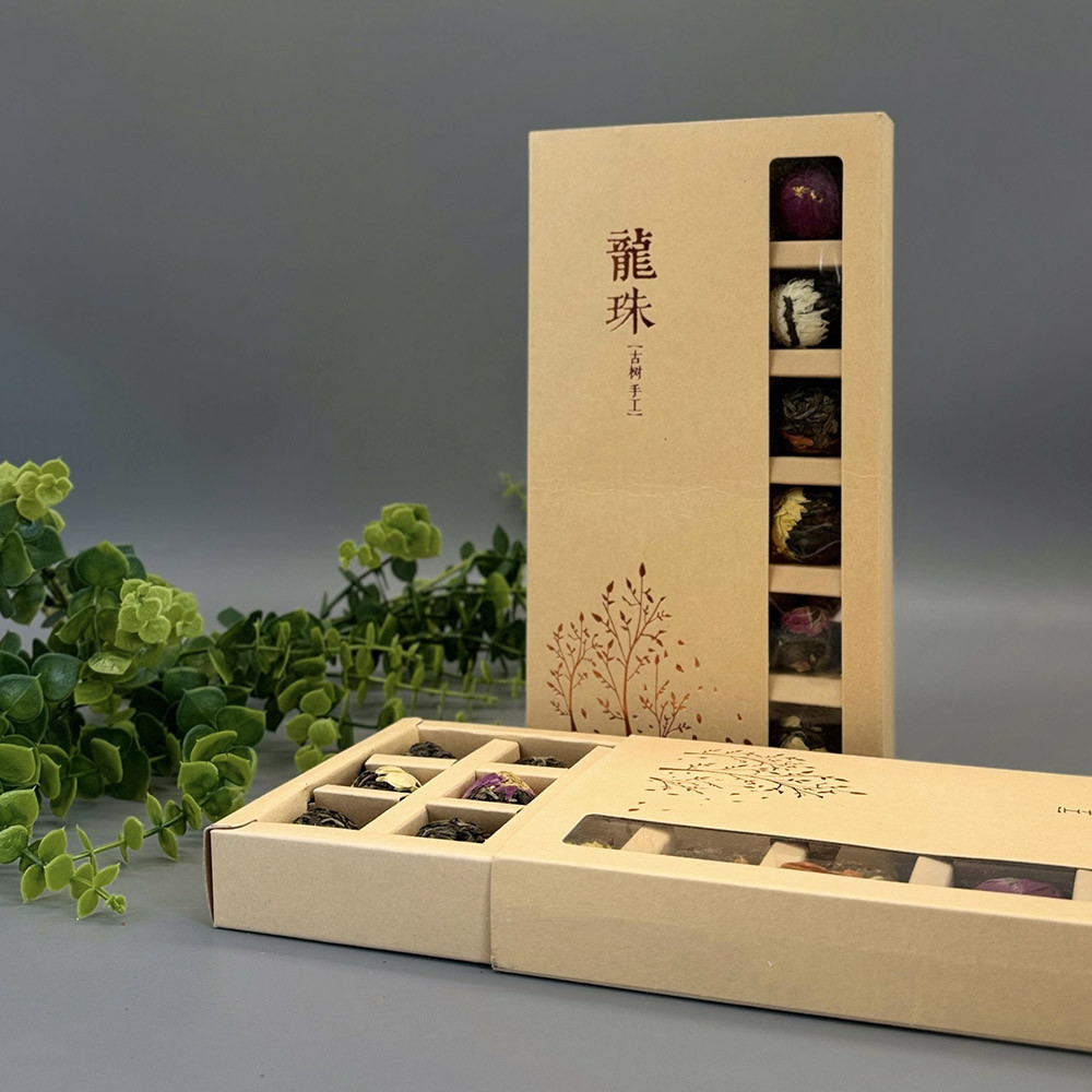 Подарункова коробка з чаєм «Жасминові Перлини Дракона» (18шт), фото 1