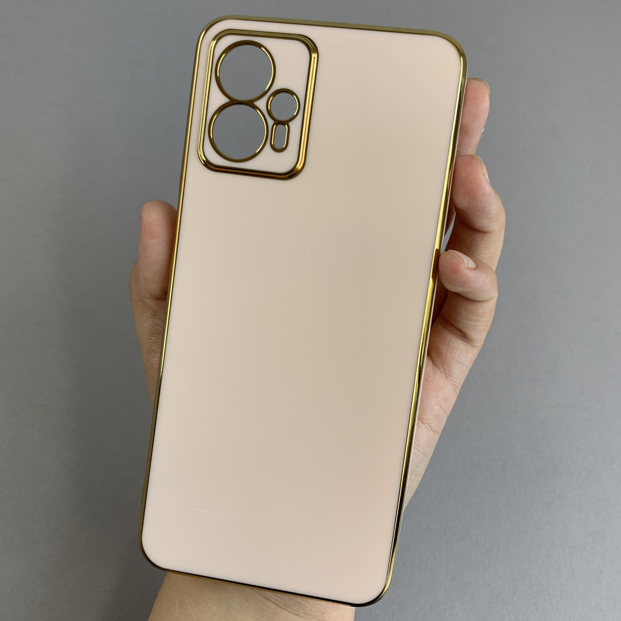 Чохол для Motorola Moto G23 чохол із золотою окантовкою на телефон моторола мото г23 пудровий h7y