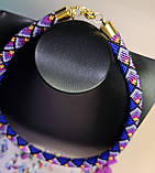 Набір намисто-джгут та браслет Фіолетова фантазія Ручна робота, фото 6