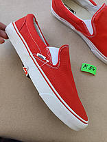 Скидка 44 р Кеди сліпони Vans Authentic RED МУЖСКІ мокасини унісекс КРАСНІ, фото 4