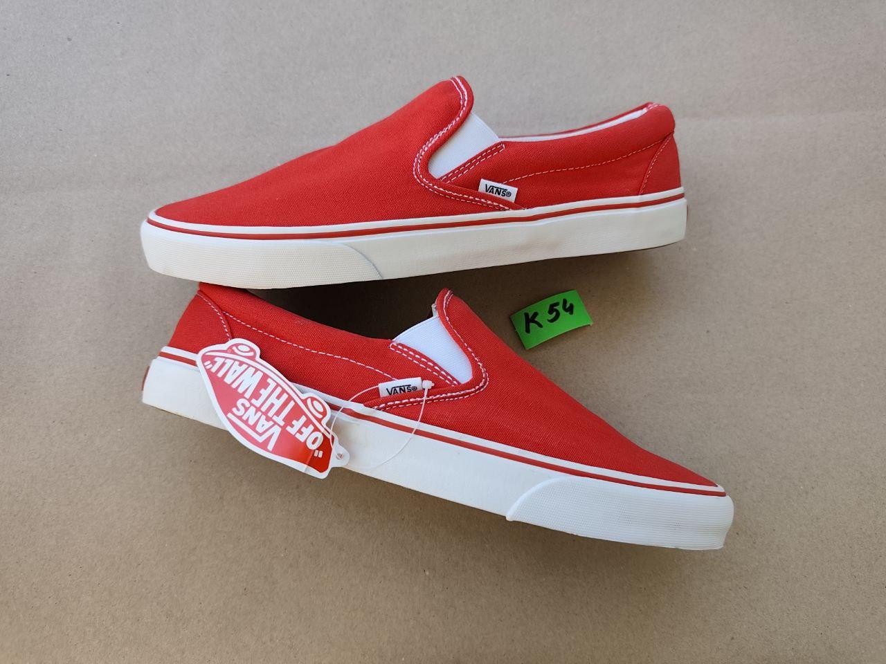 ЗНИЖКА 44 р Кеди сліпони Vans Authentic RED МУЖСКІ унісекс мокасини КРАСНІ 2023