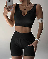 Жіночий костюм велосипедки з топом #A02