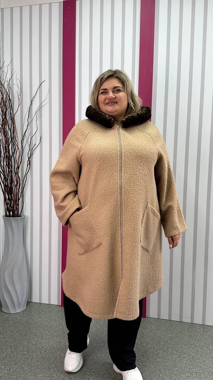 Кардиган-пончо теплий без підкладки "Баранчик" 62-64 66-68 70-72 74-76