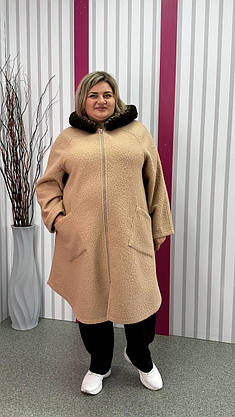 Кардиган-пончо теплий без підкладки "Баранчик" 62-64 66-68 70-72 74-76, фото 2