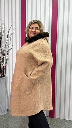 Кардиган-пончо теплий без підкладки "Баранчик" 62-64 66-68 70-72 74-76, фото 5