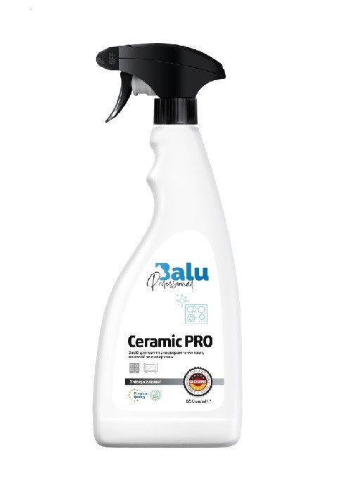 Засіб для миття склокерамічних плит, панелей та поверхонь Balu CERAMIC PRO 650 мл, фото 1