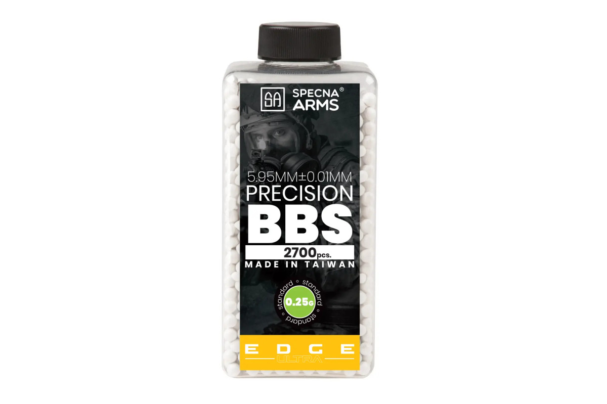Страйкбольні кулі Specna Arms Edge Ultra 0.25g 2700 bbs White, фото 1