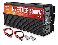 Інвертор 24 на 220 В, перетворювач напруги 5000 Вт, чиста синусоїда