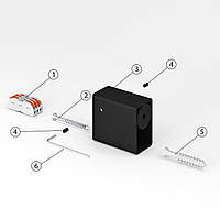 Комплект прихованого монтажу (квадратна стійка)