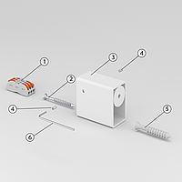 Комплект прихованого монтажу (квадратна стійка) білий