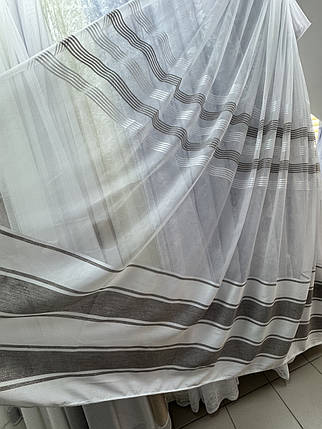 Тюль бамбук зі смужкою 20123 венге оптом, фото 1