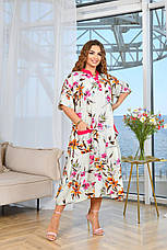 Шикарна літня сукня для всіх розмірів квітковий принт, фото 2