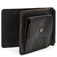 Затискач із монетницею шкіряний коричнева Наппа GC-hold2-3md TARWA