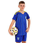 Форма футбольна дитяча із символікою збірної УКРАЇНА 2025 SP-Sport CO-4671 20-30 синій, фото 6