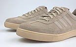 Бежеві замшеві кеді кросівки зі смужками чоловіче взуття повсякденне Rosso Avangard Rumba Beige, фото 7