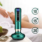 Вакуумний масажер з USB, 6 режимів, Зелений / Антицелюлітний масажер для тіла, фото 5