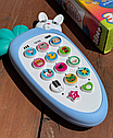 Дитяча розвиваюча іграшка - телефон WToys 80650 "Зайчик Звоня" блакитний Українська озвучка, фото 2