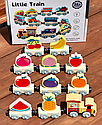 Дерев'яна іграшка Магнітний потяг C 73285 з фруктами, фото 3