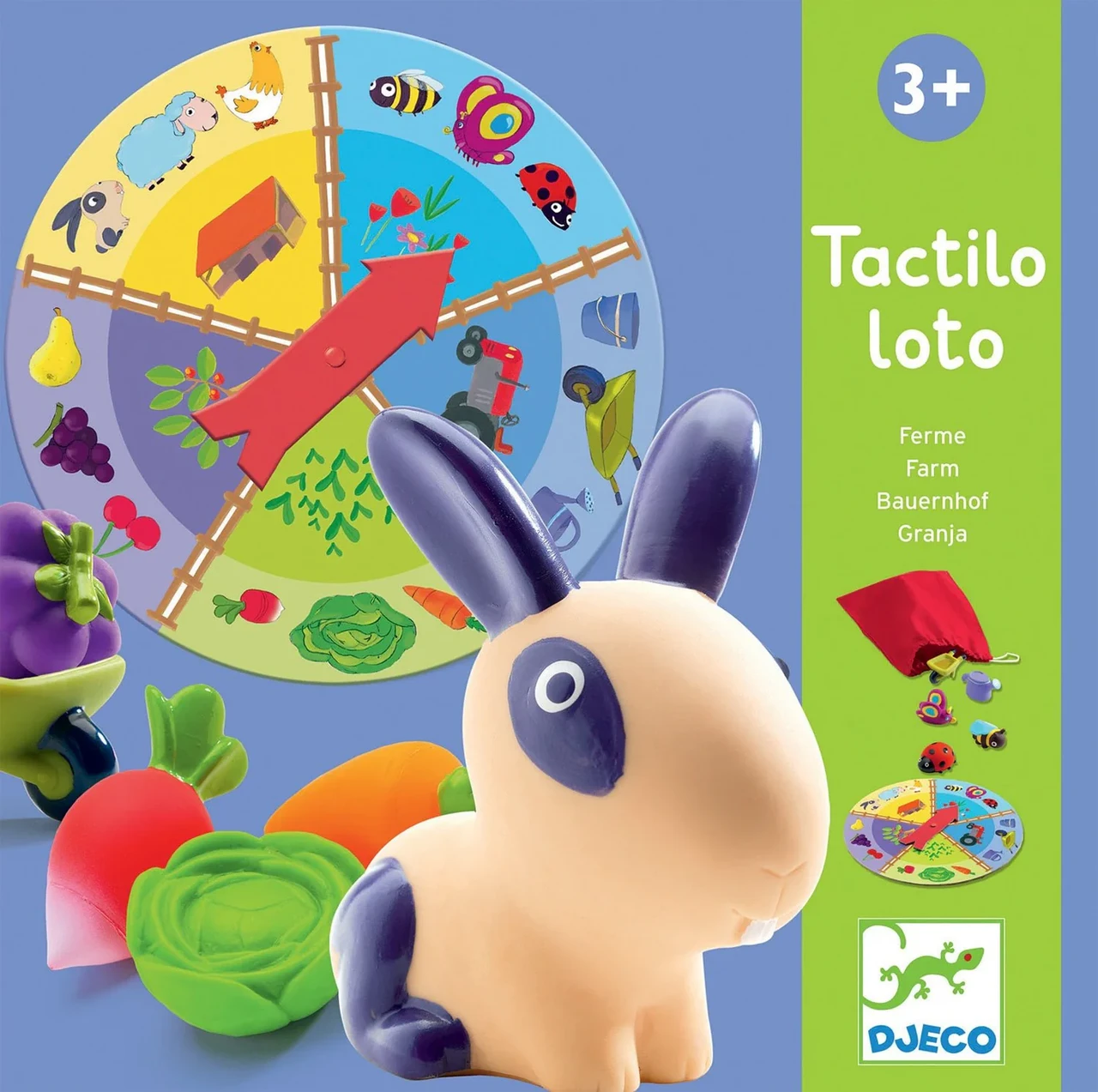 Настільна гра Djeco Тактильне лото Ферма DJ08135 (Tactilo loto Farm)