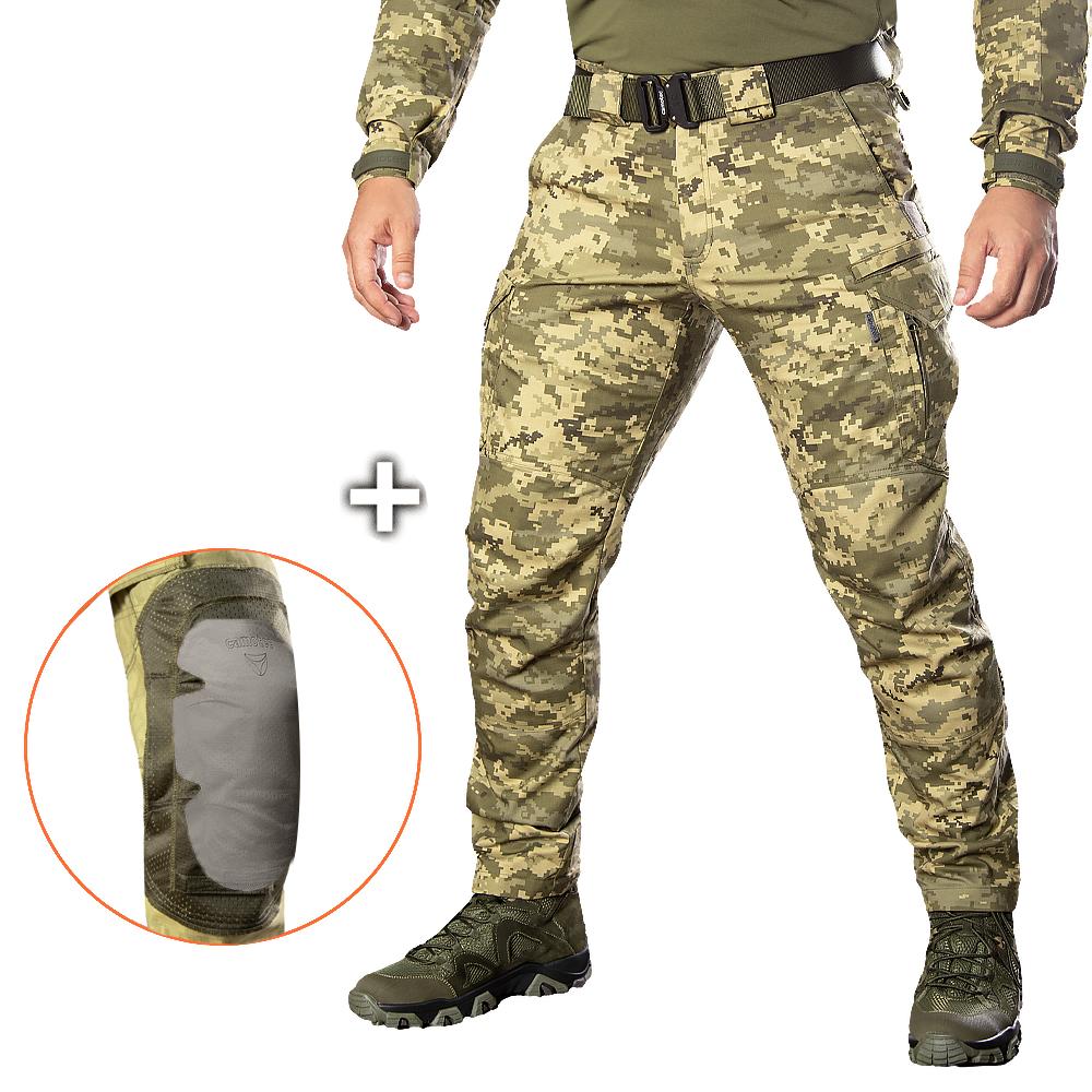 Тактичні штани Герц 2.0 Twill - Піксель, з наколінниками, фото 1