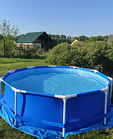 Басейн каркасний круглий bestway 305х76см з фільтром та насосом, Каркасний басейн для всієї родини