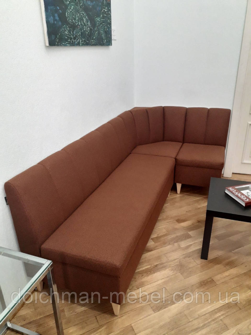 Кухонний диван на дерев'яних ніжках Лайн