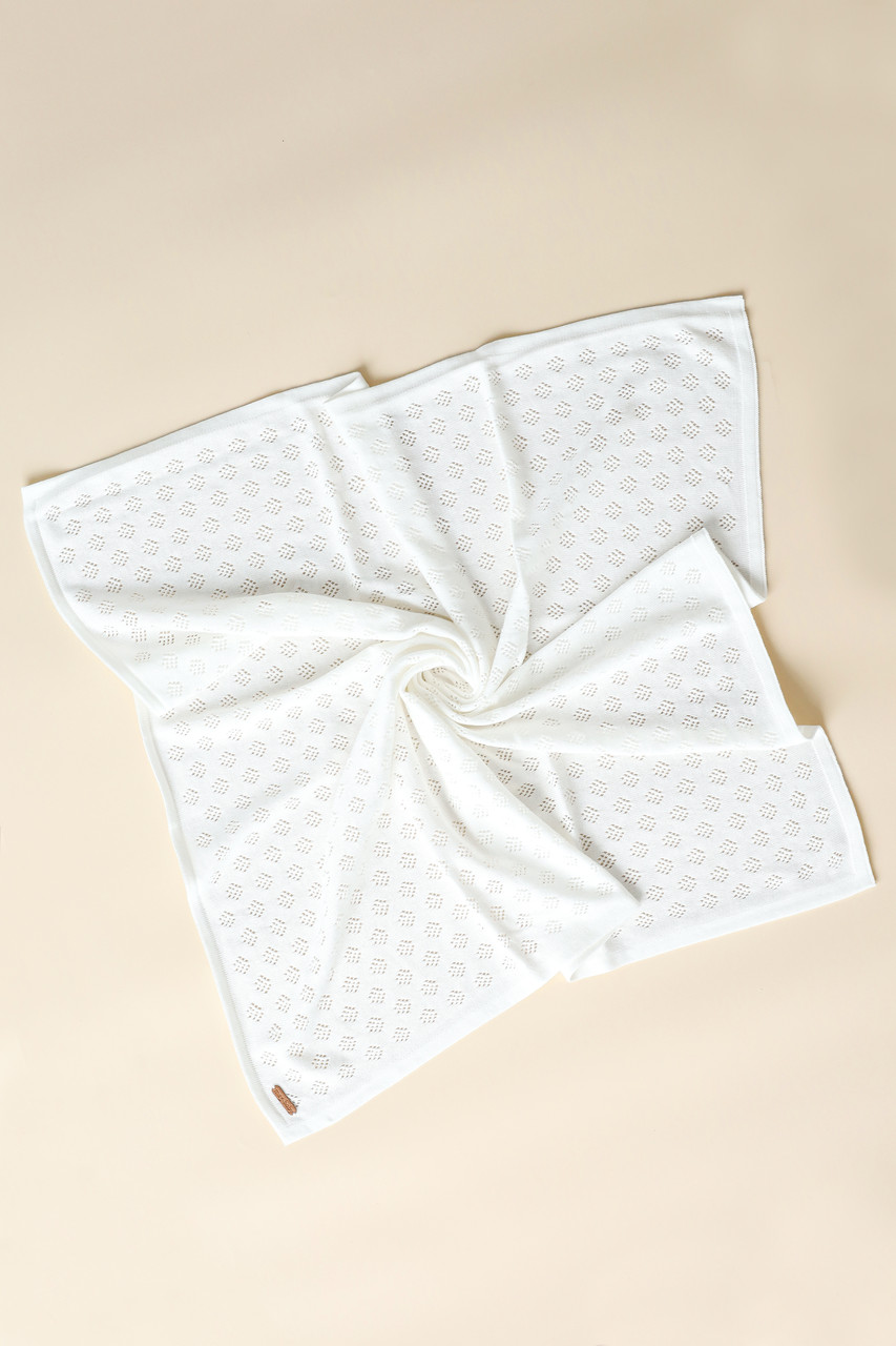 В'язаний плед "Lori", Молочний, фото 1