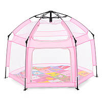 Дитячий манеж MR 1512 Powder Pink 146×127×110 см