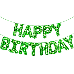 Гірлянда літери 063 КИТАЙ-КТ Happy Birthday - Майнкрафт (УП)