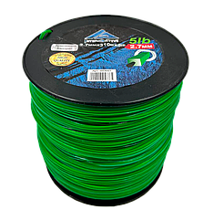 Струна КВАДРАТ БУХТА 2.7мм 310м 5LB (зелена з кордом)