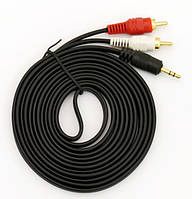 Кабель 3,5mm-2 RCA 5 метрів (в упаковці) перехідник